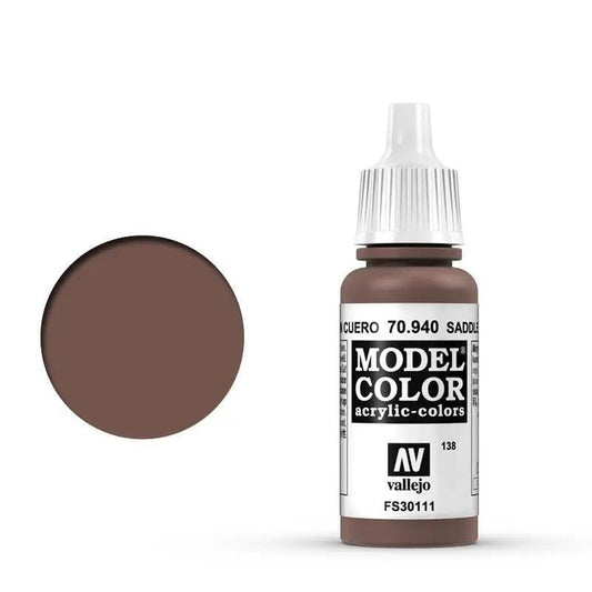 Vallejo Model Colour #138 Saddle Brown 17 ml Acrylic Paint Vallejo