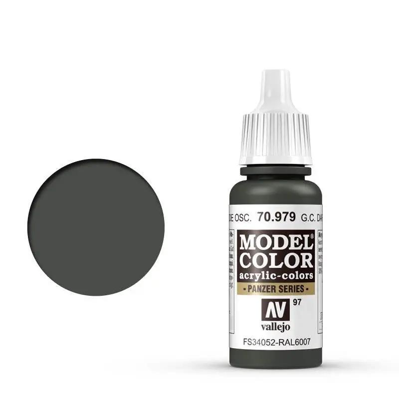Vallejo Model Colour #097 German Cam Dark Green 17 ml Acrylic Paint Vallejo