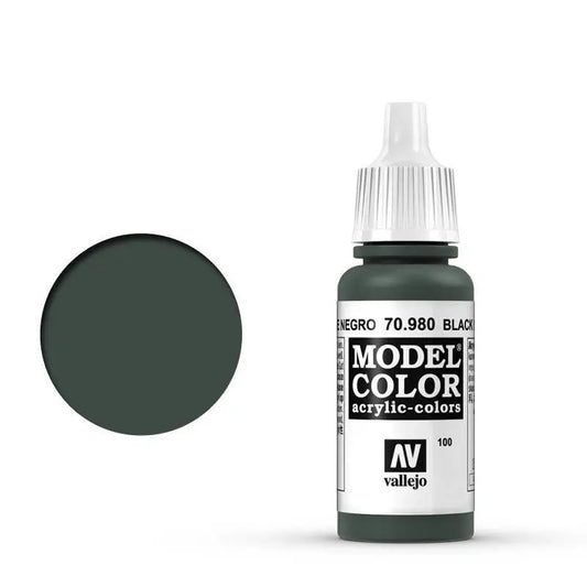 Vallejo Model Colour #100 Black Green 17 ml Acrylic Paint Vallejo