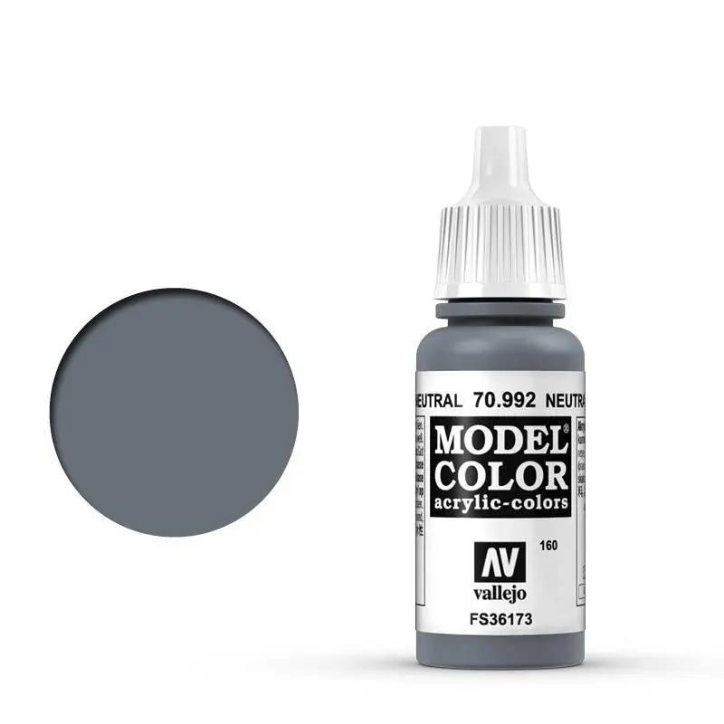 Vallejo Model Colour #160 Neutral Grey 17 ml Acrylic Paint Vallejo