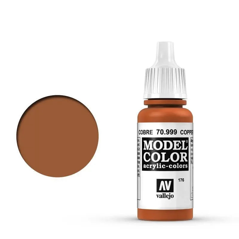 Vallejo Model Colour #176 Metallic Copper 17 ml Acrylic Paint Vallejo