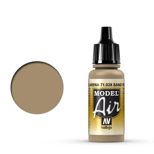 Vallejo Model Air Sand Yellow 17 ml Acrylic Airbrush Paint Vallejo