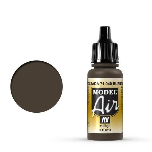 Vallejo Model Air Burnt Umber 17 ml Acrylic Airbrush Paint Vallejo