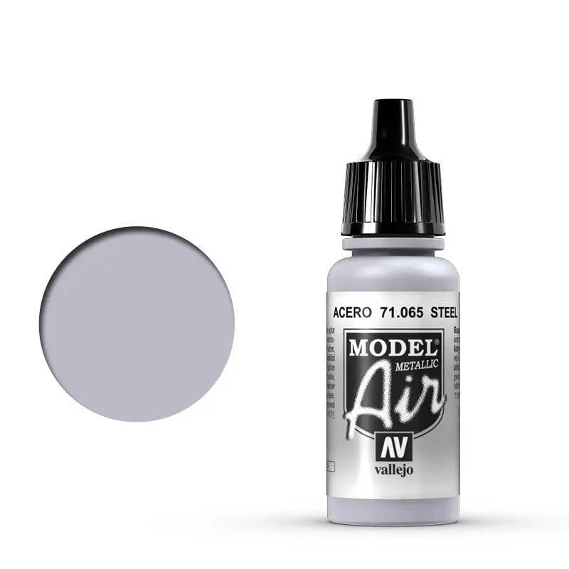 Vallejo Model Air Steel 17 ml Acrylic Airbrush Paint Vallejo