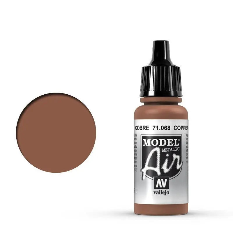 Vallejo Model Air Copper 17 ml Acrylic Airbrush Paint Vallejo
