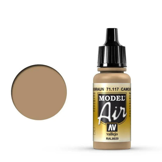 Vallejo Model Air Camouflage Brown 17 ml Acrylic Airbrush Paint Vallejo