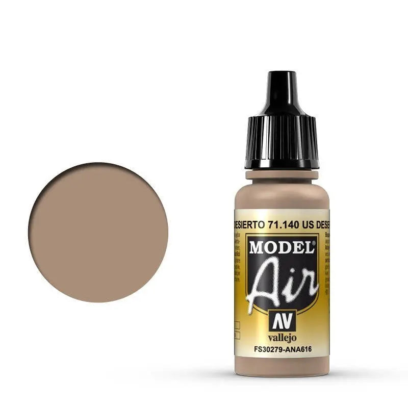Vallejo Model Air US Desert Sand 17 ml Acrylic Airbrush Paint Vallejo