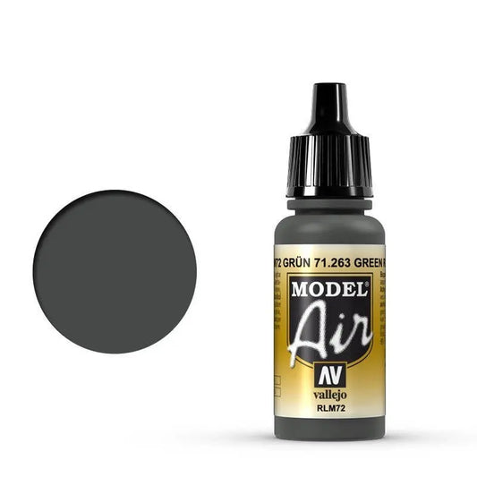 Vallejo Model Air Green RLM72 17 ml Acrylic Airbrush Paint Vallejo