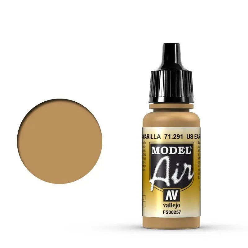 Vallejo Model Air US Earth Yellow 17 ml Acrylic Airbrush Paint Vallejo