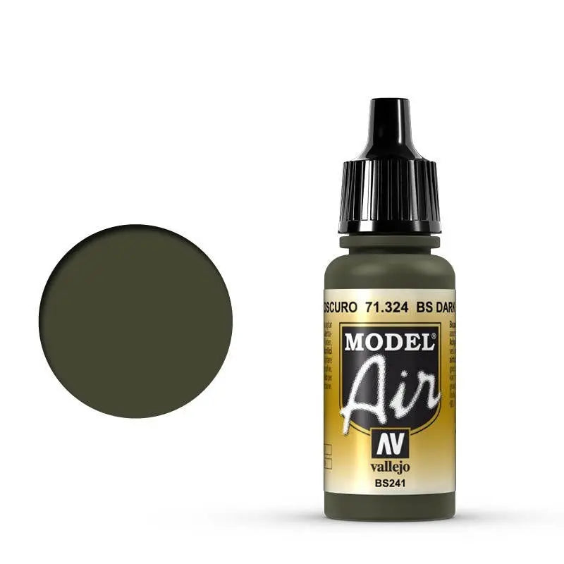 Vallejo Model Air BS Dark Green 17 ml Acrylic Airbrush Paint Vallejo