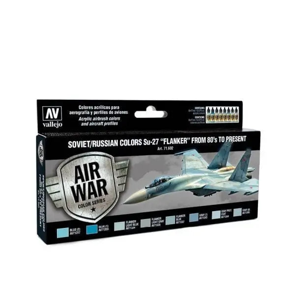 Vallejo Model Air Soviet / Russian Su-27 "Flanker" from 80's to present Acrylic Paint Set Vallejo