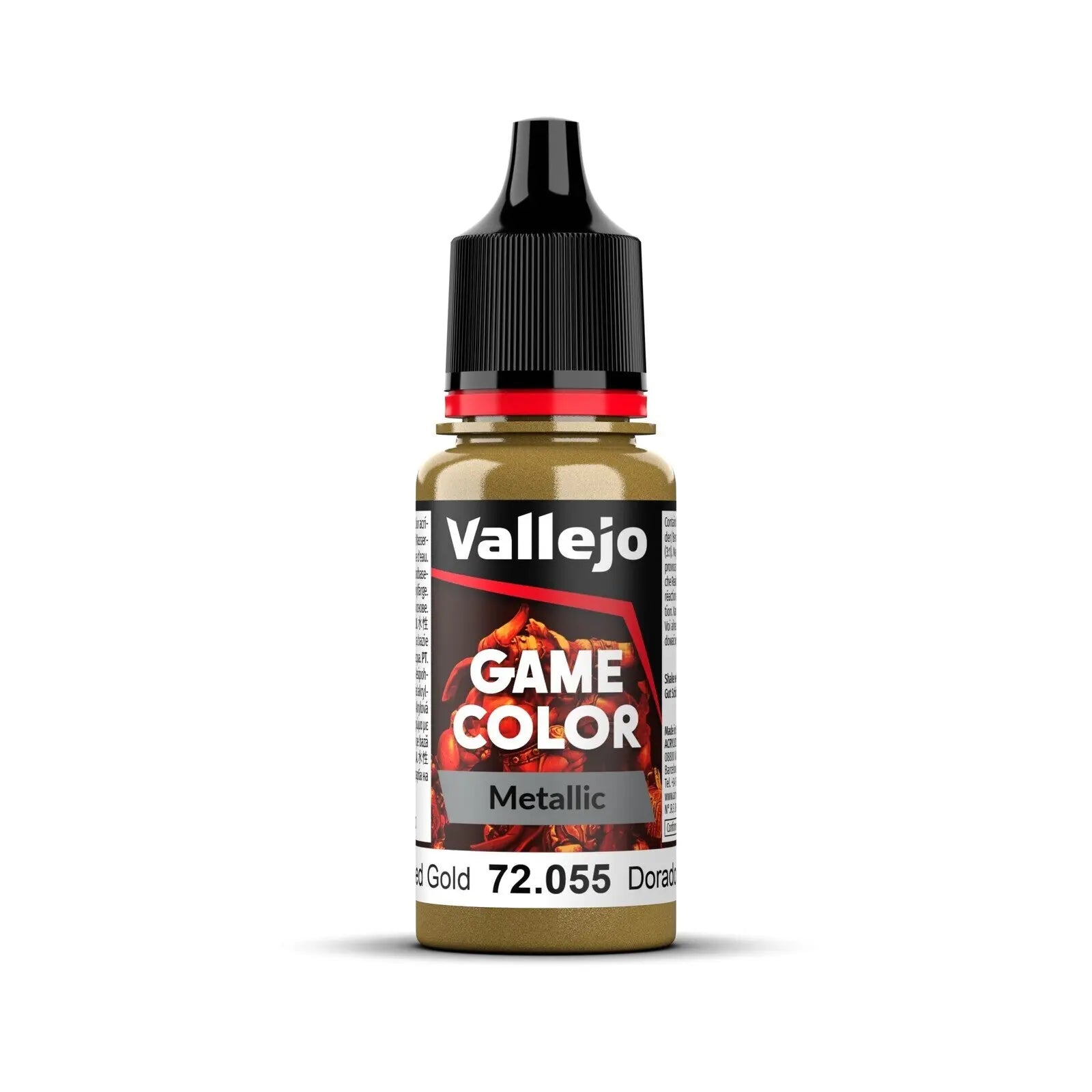 Vallejo Game Color Metal Polished Gold 18ml Acrylic Paint Vallejo