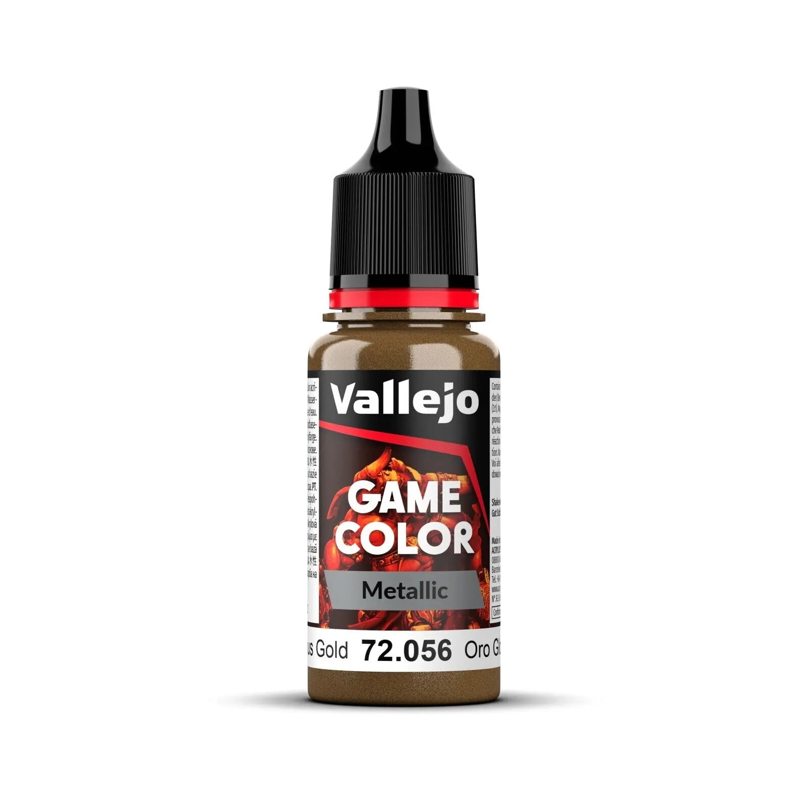 Vallejo Game Color Metal Glorious Gold 18ml Acrylic Paint Vallejo
