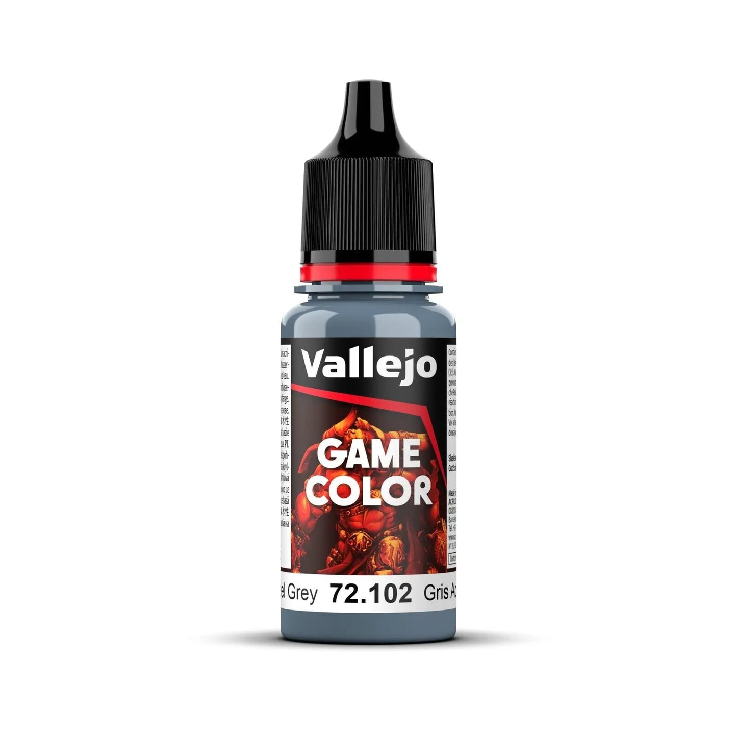 Vallejo Game Color Steel Grey 18ml Acrylic Paint Vallejo