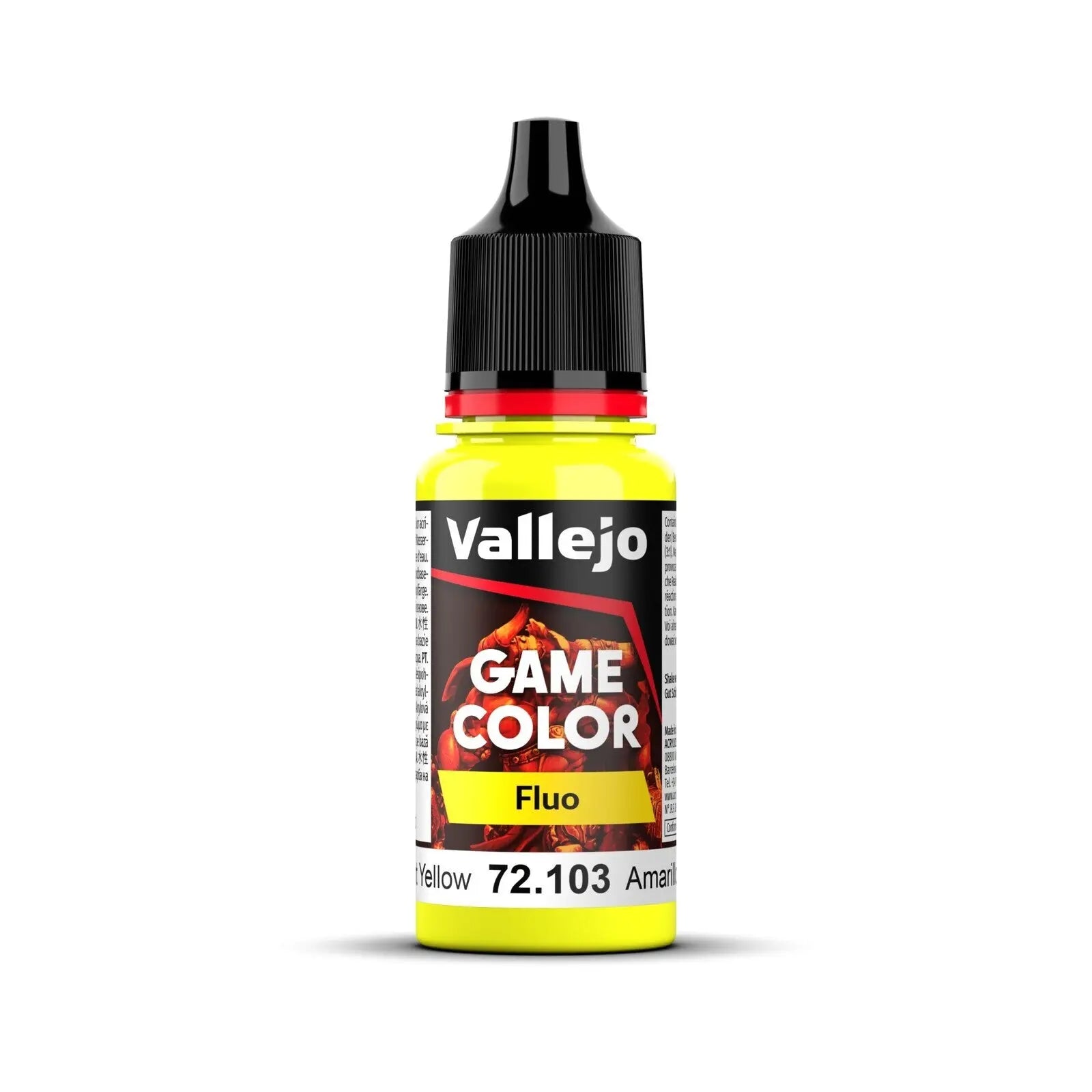 Vallejo Game Color Fluorescent Yellow 18ml Acrylic Paint Vallejo