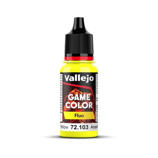 Vallejo Game Color Fluorescent Yellow 18ml Acrylic Paint Vallejo