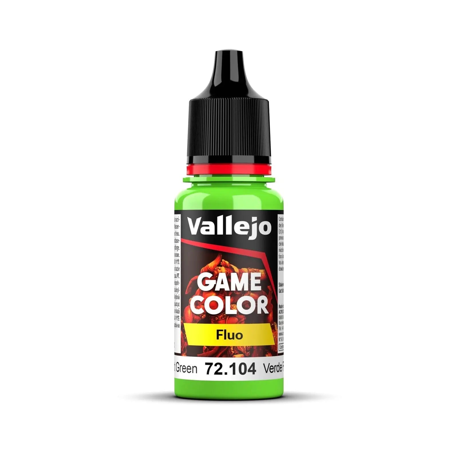 Vallejo Game Color Fluorescent Green 18ml Acrylic Paint Vallejo