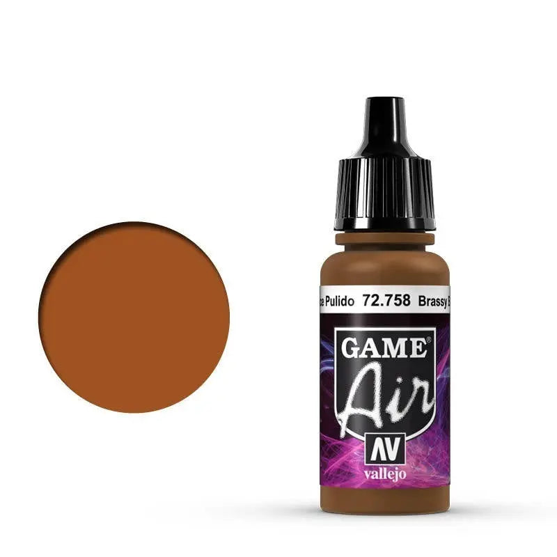 Vallejo Game Air Brassy Brass 17 ml Acrylic Airbrush Paint Vallejo