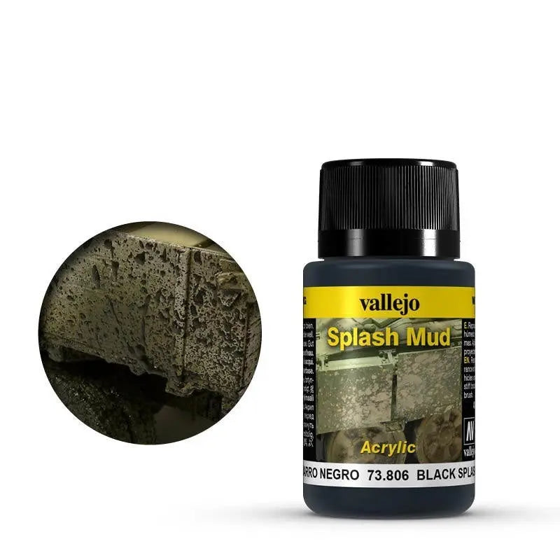 Vallejo Weathering Effects Black Splash Mud 40 ml Vallejo