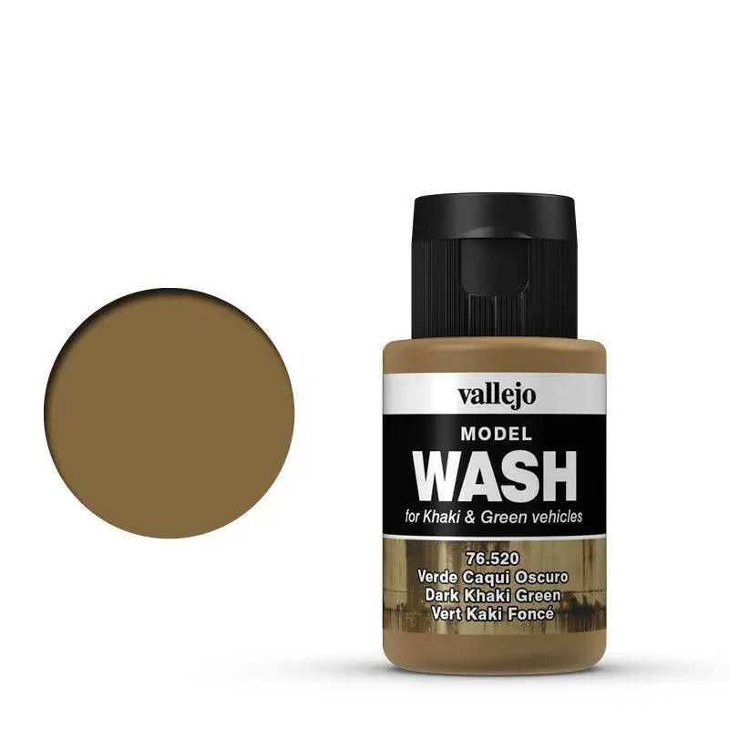 Vallejo Model Wash Dark Khaki Green 35 ml Acrylic Paint Vallejo