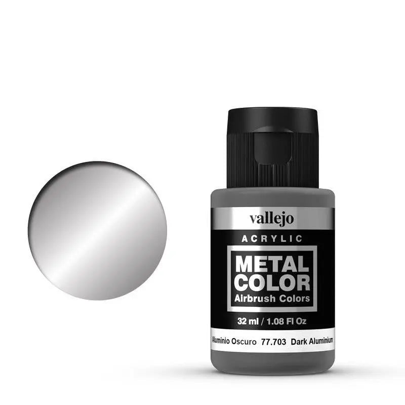 Vallejo Metal Color Dark Aluminium 32ml Acrylic Paint Vallejo