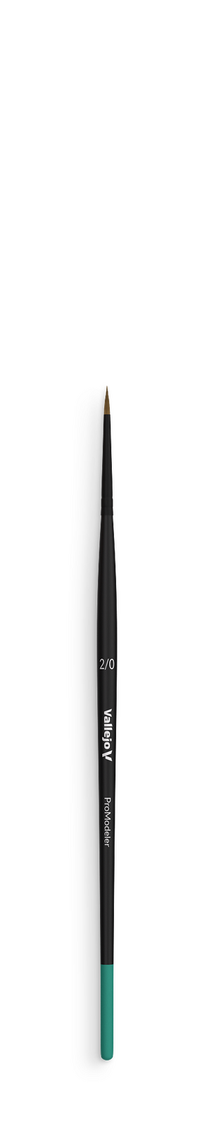 Vallejo Hobby Brushes: Pro Modeler Natural Hair Round Brush No. 2/0 Vallejo