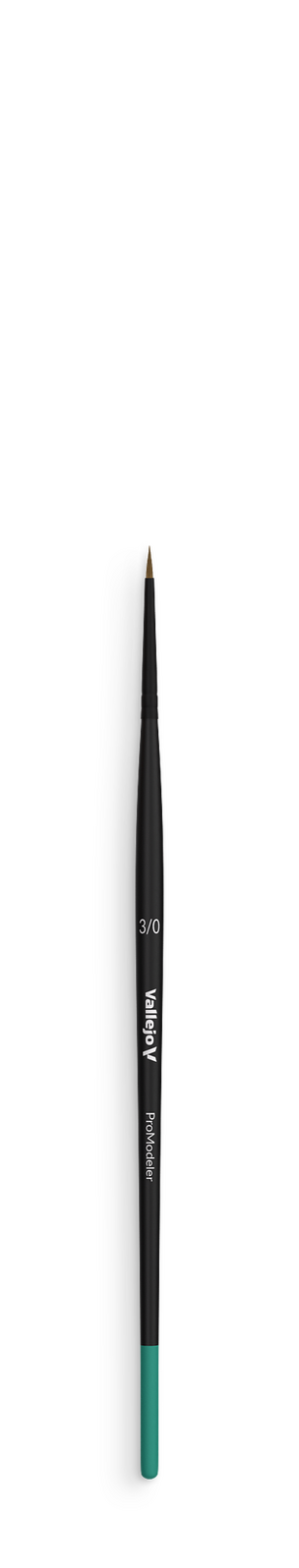 Vallejo Hobby Brushes: Pro Modeler Natural Hair Round Brush No. 3/0 Vallejo