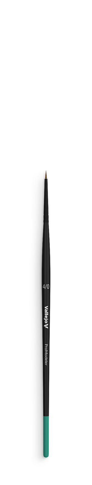 Vallejo Hobby Brushes: Pro Modeler Natural Hair Round Brush No. 4/0 Vallejo