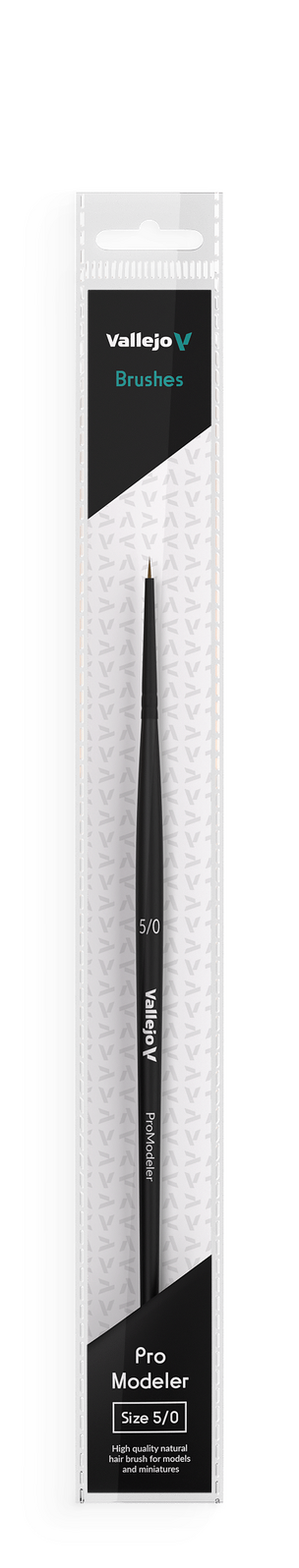 Vallejo Hobby Brushes: Pro Modeler Natural Hair Round Brush No. 5/0 Vallejo
