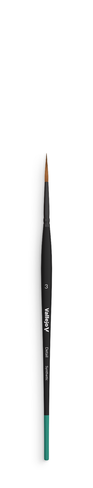 Vallejo Hobby Brushes: Detail Round Synthetic Brush No. 3 Vallejo