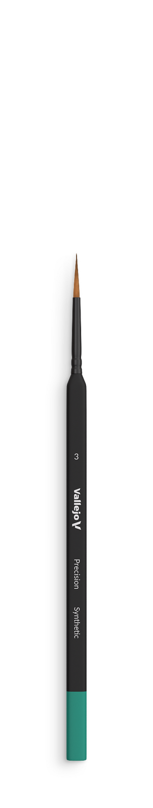 Vallejo Hobby Brushes: Precision Round Synthetic Brush, Triangular Handle No. 3 Vallejo