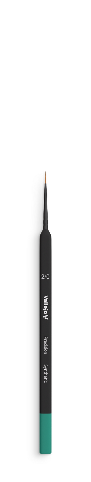 Vallejo Hobby Brushes: Precision Round Synthetic Brush, Triangular Handle No. 2/0 Vallejo