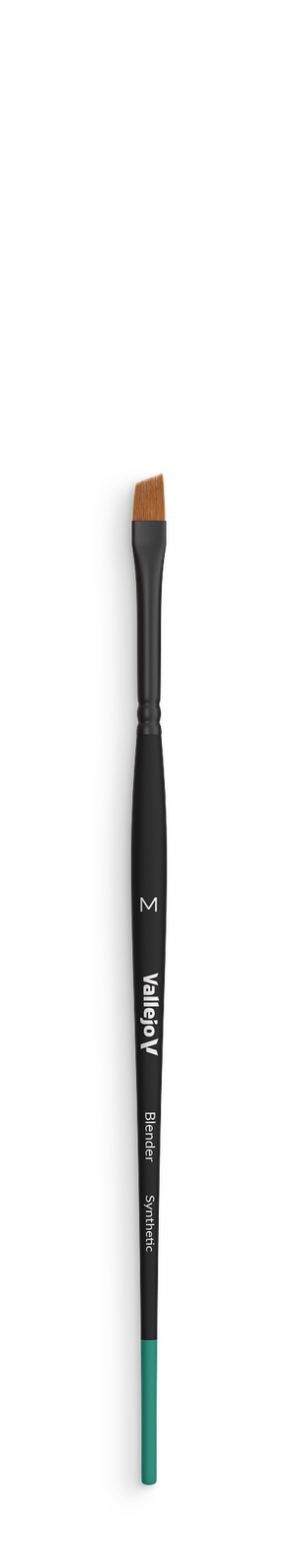 Vallejo Hobby Brushes: Blender Flat Angled Synthetic Brush Medium Vallejo