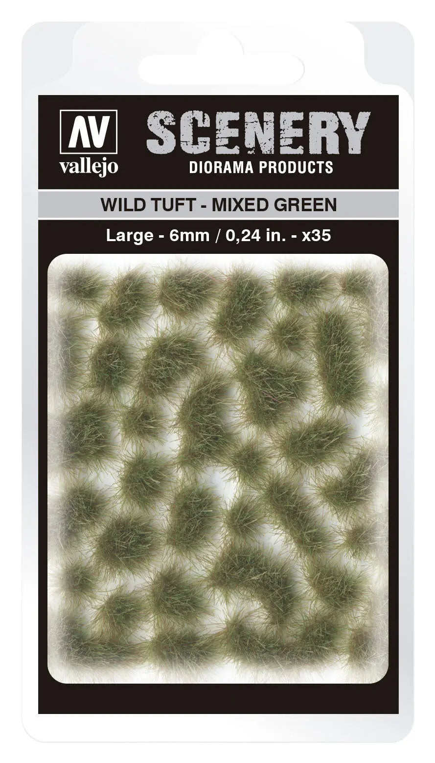 Vallejo 6mm Wild Tuft - Mixed Green Diorama Accessory Vallejo