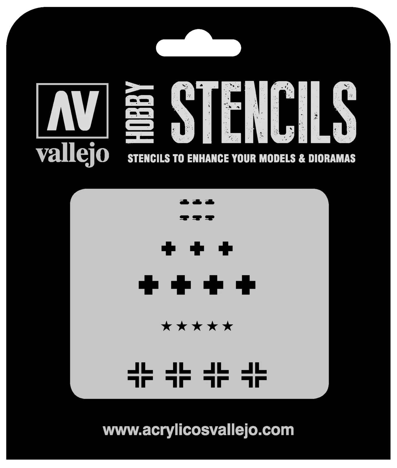 Vallejo 1/35 Assorted German WWII Tank Markings Stencil Vallejo