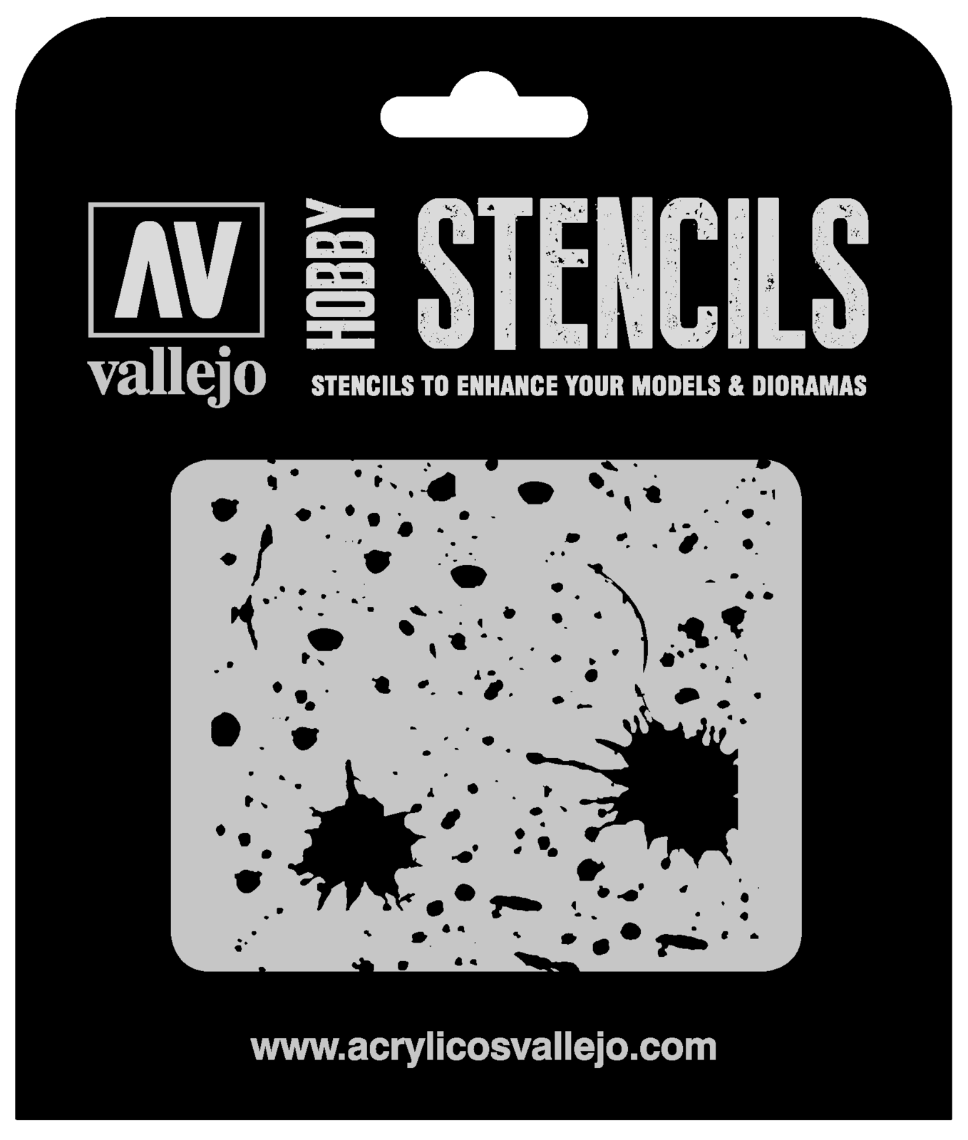 Vallejo 1/35 Splash & Stains Stencil Vallejo