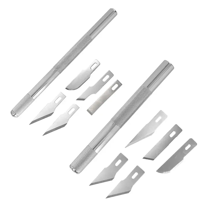 Bravo Handtools Knife Set #1 and #2 Handles with 10 Assorted Blades Bravo Handtools