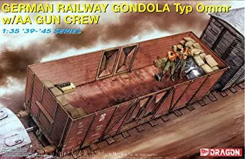Dragon 1/35 German Railway Gondola Type Ommr w/AA Gun Crew Plastic Model Kit Dragon
