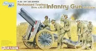 Dragon 1/35 Mechanised Towing 15cm s.IG.33 Infantry Gun w/Crew Plastic Model Kit Dragon