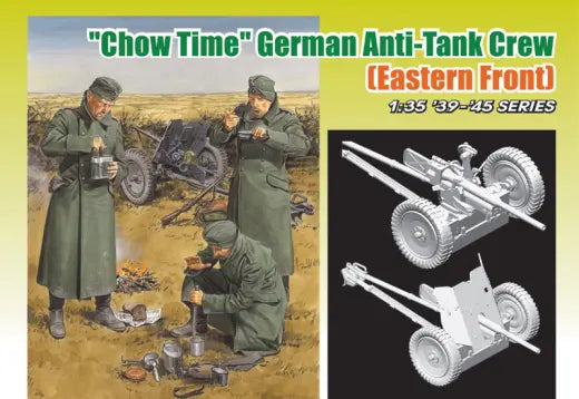 Dragon 1/35 "CHOW TIME" GERMAN ANTI-TANK CREW w/3.7cm PaK 35/36 EASTERN FRONT Dragon
