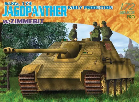 Dragon 1/72 Jagdpanther Early w/ Zimmerit Plastic Model Kit Dragon