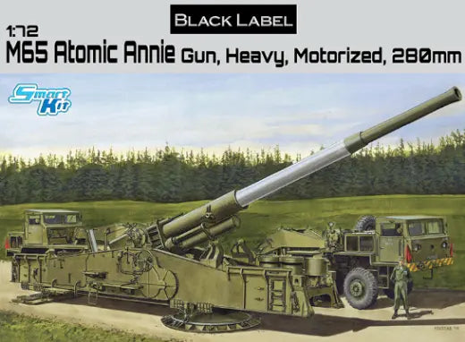 Dragon 1/72 M65 Atomic Annie Gun, Heavy Motorized 280mm Plastic Model Kit Dragon