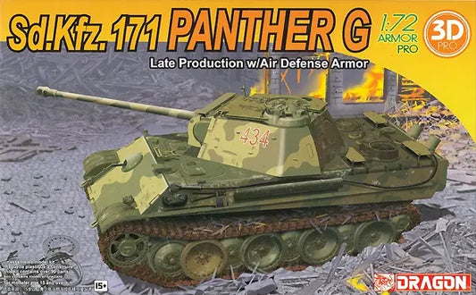 Dragon 1/72 Panther G Late Production w/Air Defense Armor Plastic Model Kit Dragon