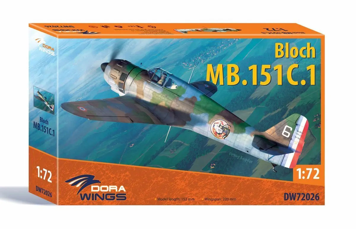 Dora Wings 1/72 Bloch MB 151C.1 Plastic Model Kit Dora Wings