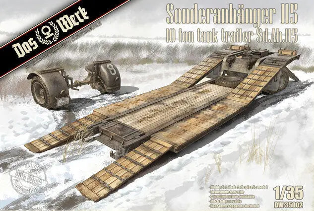 Das Werk 1/35 Sonderanhänger 115 - 10t Tank Trailer Sd.Ah.115 Plastic Model Kit Das Werk