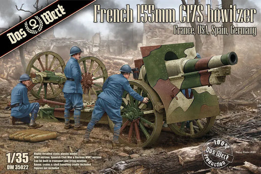 Das Werk 1/35 French 155mm C17S howitzer Plastic Model Kit Das Werk