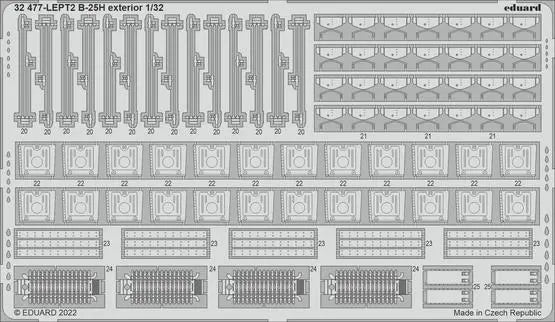 Eduard 1/32 B-25H exterior Photo etched set for HKM Eduard