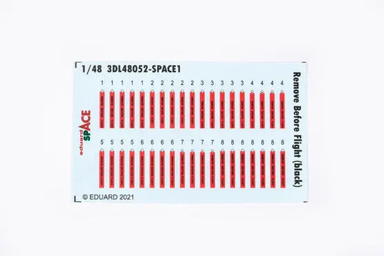 Eduard 1/48 Remove before Flight (black) Space Decals Eduard