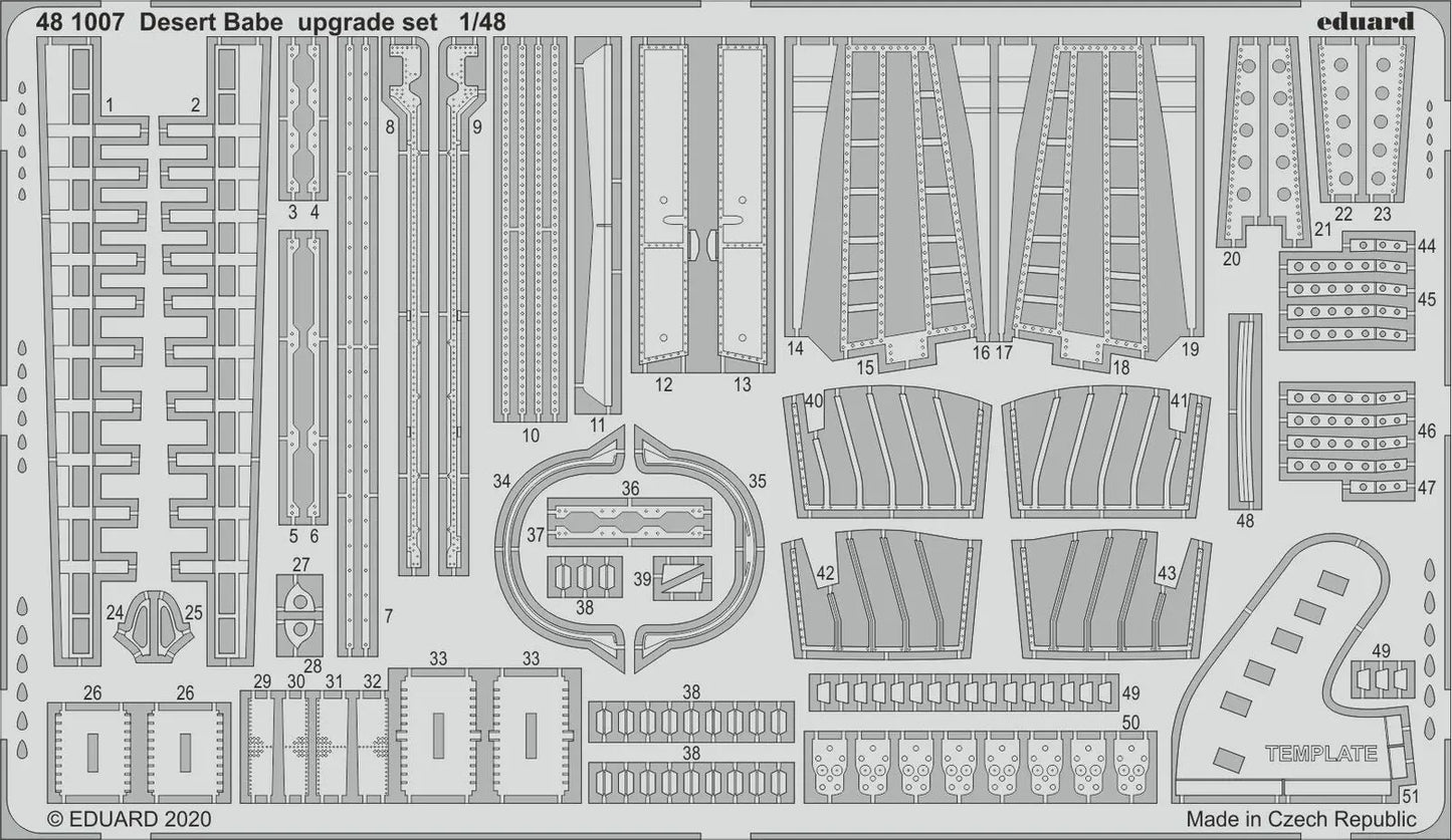 Eduard 1/48 Desert Babe upgrade Photo etched set (Eduard) Eduard