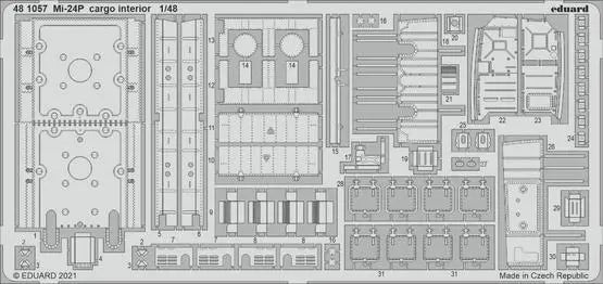 Eduard 1/48 Mi-24P cargo interior Photo etched set Eduard